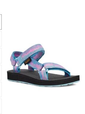 Teva Girls Original Universal Tie-Dye Sandal, Sorbet Cotton Candy